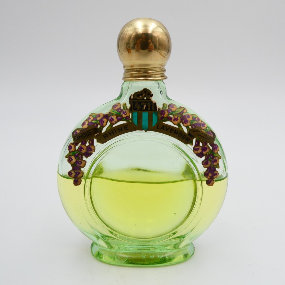 Vintage German 4711 Rhine Lavender Perfume Bottle 3.38 fl oz 60% Full